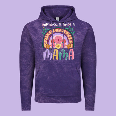 Happiness Is Being A Mama Vintage Hoodie Designed By Jahusdesignshop