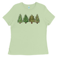 Matcha christmas trees Ladies Tee - MaliasSmallBusiness