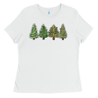 White christmas trees Ladies Tee - MaliasSmallBusiness