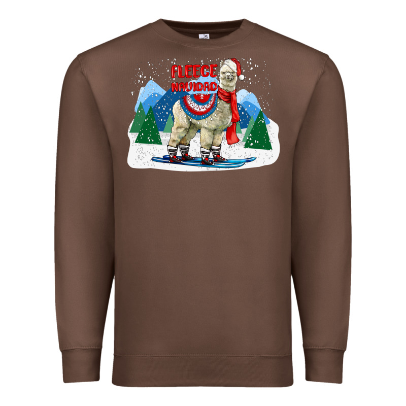 Fleece Navidad Alpaca Mountains Premium Sweatshirt by LillyAllenDesigns | Teevron