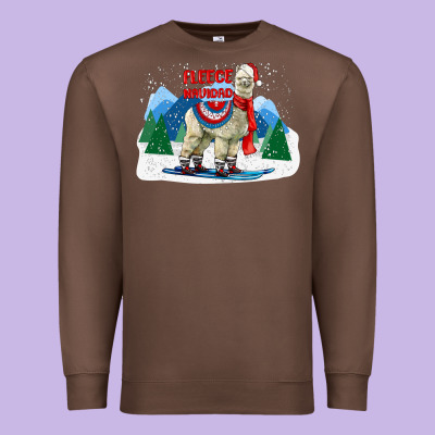 Fleece Navidad Alpaca Mountains Premium Sweatshirt Designed By Lillyallendesigns