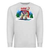 Dove Grey fleece navidad alpaca mountains Premium Sweatshirt - LillyAllenDesigns