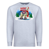 Heather Grey fleece navidad alpaca mountains Premium Sweatshirt - LillyAllenDesigns