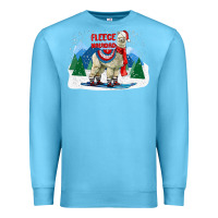 Ocean Blue fleece navidad alpaca mountains Premium Sweatshirt - LillyAllenDesigns