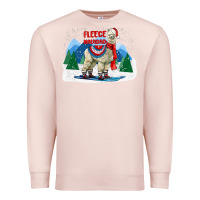Pale Pink fleece navidad alpaca mountains Premium Sweatshirt - LillyAllenDesigns
