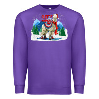 Purple fleece navidad alpaca mountains Premium Sweatshirt - LillyAllenDesigns
