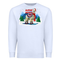 White fleece navidad alpaca mountains Premium Sweatshirt - LillyAllenDesigns