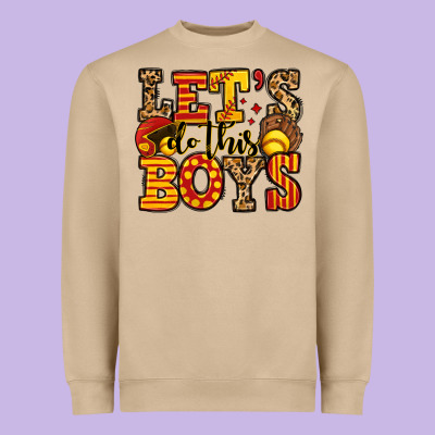 Let's Do This Boys Softball Heavyweight Sweatshirt Designed By Jasminsmagicworld