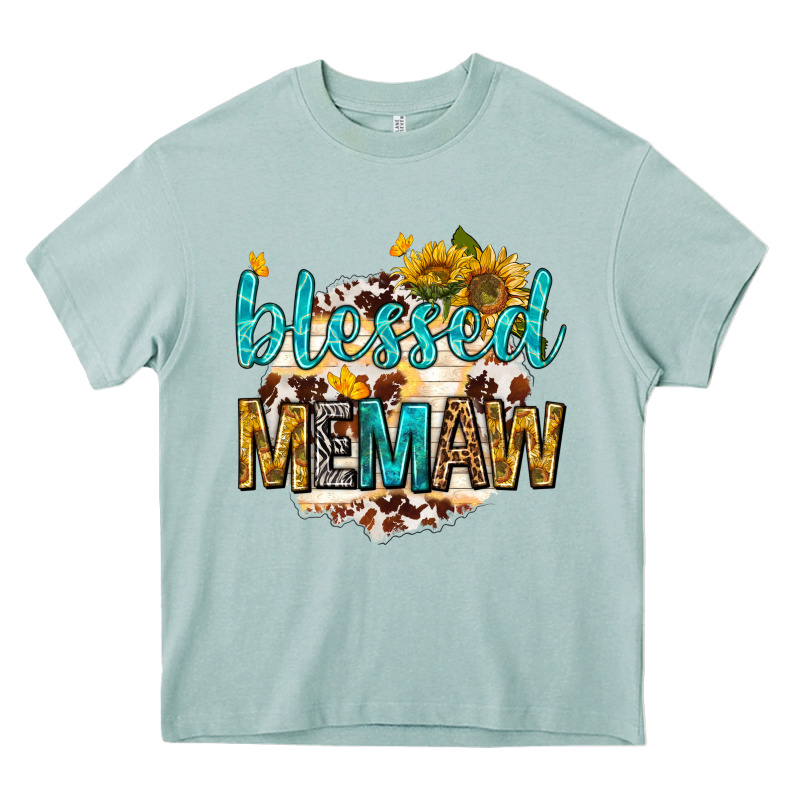 Blessed Memaw With Sunflowers Heavy Core Tee by texasbilliewilder | Teevron