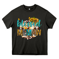 Asphalt blessed memaw with sunflowers Heavy Core Tee - texasbilliewilder