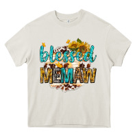 Cream blessed memaw with sunflowers Heavy Core Tee - texasbilliewilder
