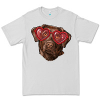 Dove Grey labrador retriever with love glass Premium Tee - RanaPortraitStore