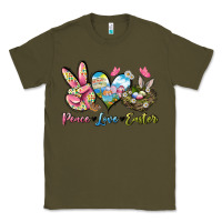 Army Green Peace love Easter Classic Tee - LillyAllenDesigns