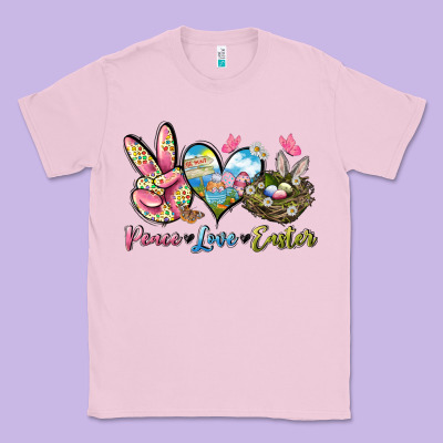 Peace Love Easter Classic Tee Designed By Lillyallendesigns