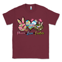 Burgundy Peace love Easter Classic Tee - LillyAllenDesigns