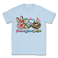 Dusty Blue Peace love Easter Classic Tee - LillyAllenDesigns