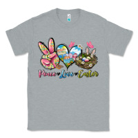 Heather Grey Peace love Easter Classic Tee - LillyAllenDesigns