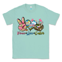 Seafoam Peace love Easter Classic Tee - LillyAllenDesigns