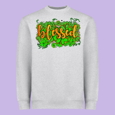 Blessed With  Shamrocks Heavyweight Sweatshirt Designed By Adodesignshop