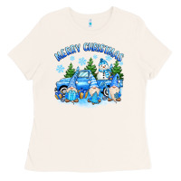 Bone merry christmas snowman gnomes truck Ladies Tee - MaliasSmallBusiness