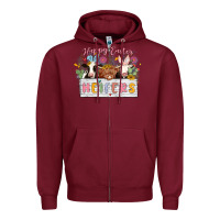 Burgundy happy easter heifers Zipper Hoodie - MaliasSmallBusiness