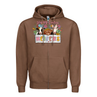 Chestnut happy easter heifers Zipper Hoodie - MaliasSmallBusiness