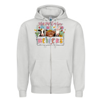 Dove Grey happy easter heifers Zipper Hoodie - MaliasSmallBusiness