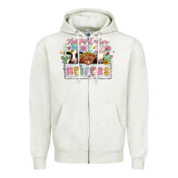 Oatmeal Heather happy easter heifers Zipper Hoodie - MaliasSmallBusiness