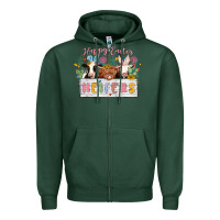Sports Green happy easter heifers Zipper Hoodie - MaliasSmallBusiness