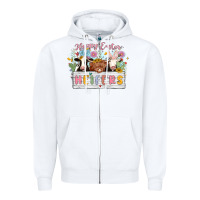 White happy easter heifers Zipper Hoodie - MaliasSmallBusiness