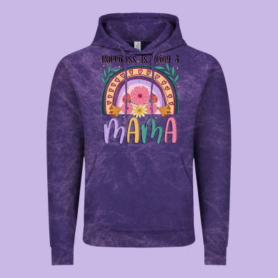 Happiness Is Being A Mama Vintage Hoodie Designed By Jahusdesignshop