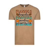Flannels Hayrides Pumpkins Sweaters Bonfires Vintage Tee | Teevron