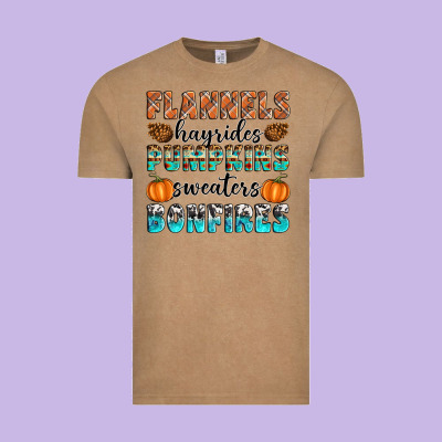 Flannels Hayrides Pumpkins Sweaters Bonfires Vintage Tee Designed By Artiststas