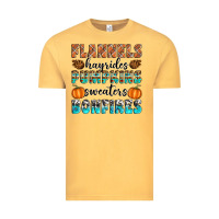 Vintage Mustard Flannels Hayrides Pumpkins Sweaters Bonfires Vintage Tee - Artiststas