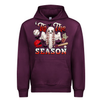 Mauve Wine tis the season baseball halloween Urban Hoodie - CowGirlArtShop