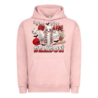 Pigment Salmon tis the season baseball halloween Urban Hoodie - CowGirlArtShop
