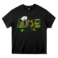 Black st patricks day love nurse Heavy Core Tee - RanaPortraitStore
