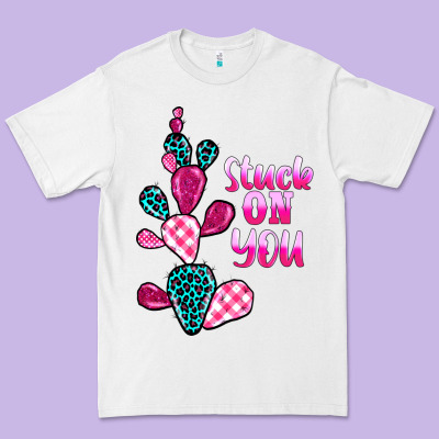 Stuck On You Cactus Premium Tee Designed By Barkaloodesign