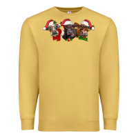 Antique Gold christmas heifers Premium Sweatshirt - LillyAllenDesigns