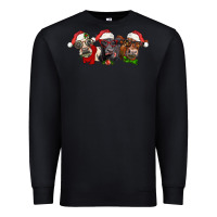 Black christmas heifers Premium Sweatshirt - LillyAllenDesigns