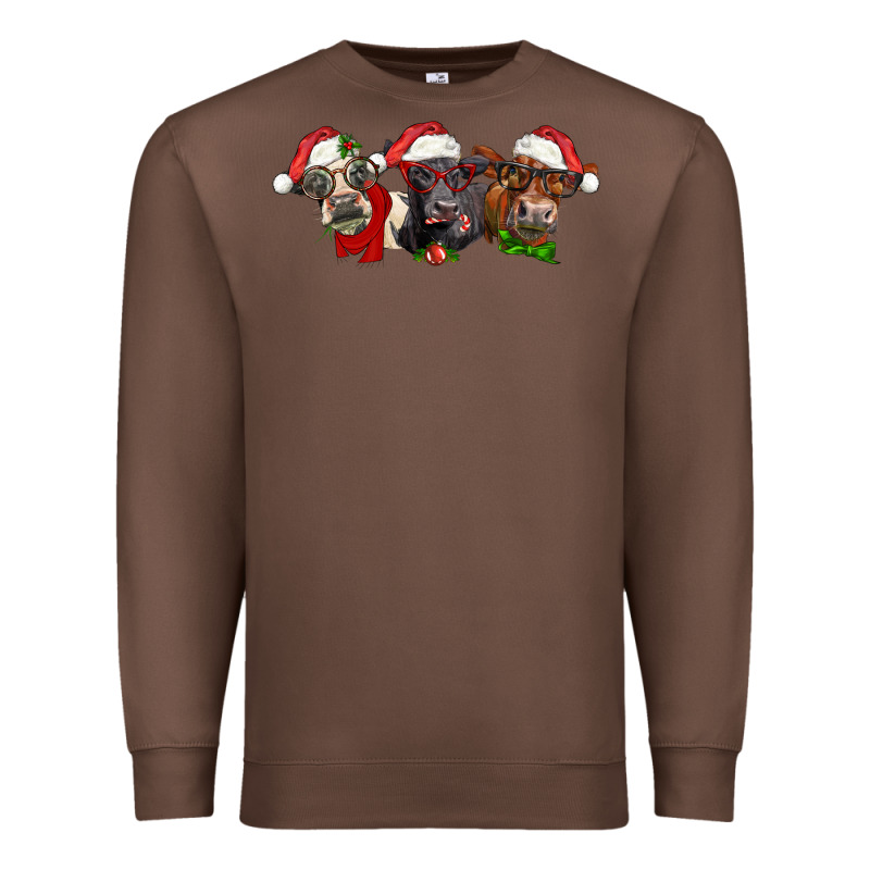 Christmas Heifers Premium Sweatshirt by LillyAllenDesigns | Teevron