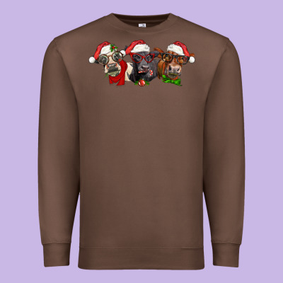 Christmas Heifers Premium Sweatshirt Designed By Lillyallendesigns