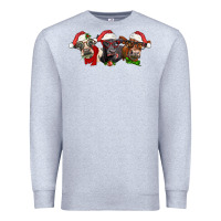 Heather Grey christmas heifers Premium Sweatshirt - LillyAllenDesigns