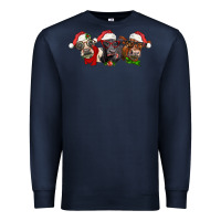 Navy christmas heifers Premium Sweatshirt - LillyAllenDesigns