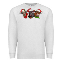 Oatmeal Heather christmas heifers Premium Sweatshirt - LillyAllenDesigns