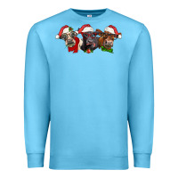 Ocean Blue christmas heifers Premium Sweatshirt - LillyAllenDesigns