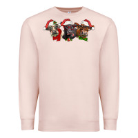 Pale Pink christmas heifers Premium Sweatshirt - LillyAllenDesigns