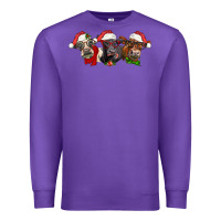 Purple christmas heifers Premium Sweatshirt - LillyAllenDesigns