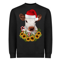 Black calf sunflower christmas Heavyweight Sweatshirt - JahusDesignShop