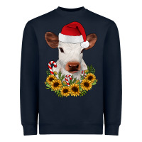 Navy calf sunflower christmas Heavyweight Sweatshirt - JahusDesignShop
